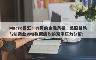 Macro巨汇：九月的金融风暴，美股暴跌与制造业PMI数据疲软的双重压力分析！