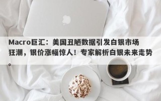 Macro巨汇：美国丑陋数据引发白银市场狂潮，银价涨幅惊人！专家解析白银未来走势。