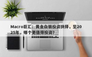 Macro巨汇：黄金白银投资抉择，至2025年，哪个更值得投资？