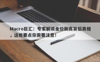 Macro巨汇：专家解读金价新高背后真相，这些要点你需要注意！