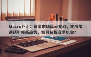 Macro巨汇：黄金市场风云变幻，鲍威尔讲话引领新趋势，如何捕捉交易机会？