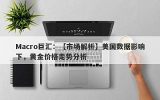 Macro巨汇：【市场解析】美国数据影响下，黄金价格走势分析