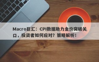 Macro巨汇：CPI数据助力金价突破关口，投资者如何应对？策略解析！