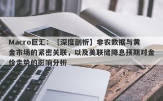 Macro巨汇：【深度剖析】非农数据与黄金市场的紧密关联，以及美联储降息预期对金价走势的影响分析