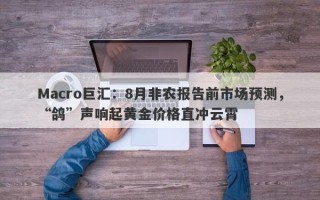 Macro巨汇：8月非农报告前市场预测，“鸽”声响起黄金价格直冲云霄