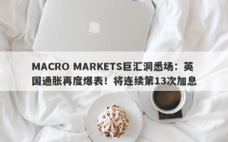 MACRO MARKETS巨汇洞悉场：英国通胀再度爆表！将连续第13次加息