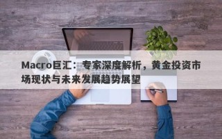 Macro巨汇：专家深度解析，黄金投资市场现状与未来发展趋势展望