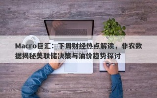 Macro巨汇：下周财经热点解读，非农数据揭秘美联储决策与油价趋势探讨