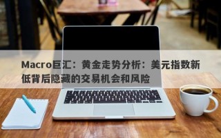 Macro巨汇：黄金走势分析：美元指数新低背后隐藏的交易机会和风险