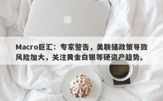 Macro巨汇：专家警告，美联储政策导致风险加大，关注黄金白银等硬资产趋势。