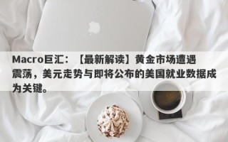 Macro巨汇：【最新解读】黄金市场遭遇震荡，美元走势与即将公布的美国就业数据成为关键。