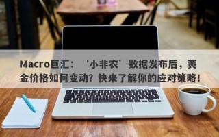 Macro巨汇：‘小非农’数据发布后，黄金价格如何变动？快来了解你的应对策略！