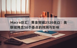 Macro巨汇：黄金突破2520关口：美联储降息50个基点的预测与影响