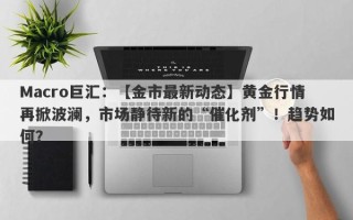 Macro巨汇：【金市最新动态】黄金行情再掀波澜，市场静待新的“催化剂”！趋势如何？