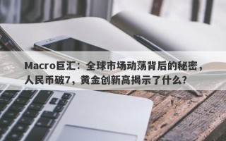 Macro巨汇：全球市场动荡背后的秘密，人民币破7，黄金创新高揭示了什么？