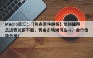 Macro巨汇：【热点事件解析】美联储降息进程波折不断，黄金市场如何应对？金价走势分析！