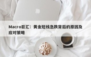 Macro巨汇：黄金短线急跌背后的原因及应对策略