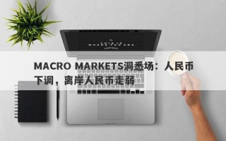 MACRO MARKETS洞悉场：人民币下调，离岸人民币走弱