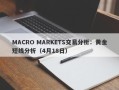 MACRO MARKETS交易分析：黄金短线分析（4月18日）