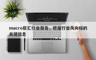 macro巨汇行业报告，把握行业风向标的关键信息