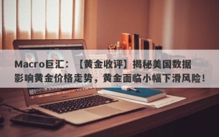 Macro巨汇：【黄金收评】揭秘美国数据影响黄金价格走势，黄金面临小幅下滑风险！