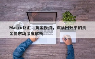 Macro巨汇：黄金投资，震荡回升中的贵金属市场深度解析