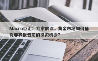 Macro巨汇：专家解读，黄金市场如何捕捉非农报告前的投资机会？