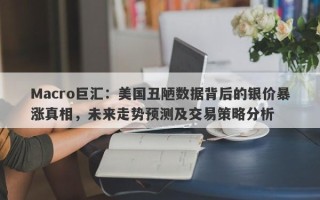 Macro巨汇：美国丑陋数据背后的银价暴涨真相，未来走势预测及交易策略分析