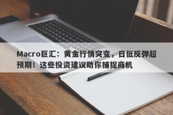 Macro巨汇：黄金行情突变，日低反弹超预期！这些投资建议助你捕捉商机-第1张图片-Macro Markets巨汇