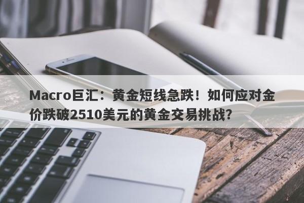 Macro巨汇：黄金短线急跌！如何应对金价跌破2510美元的黄金交易挑战？-第1张图片-Macro Markets巨汇